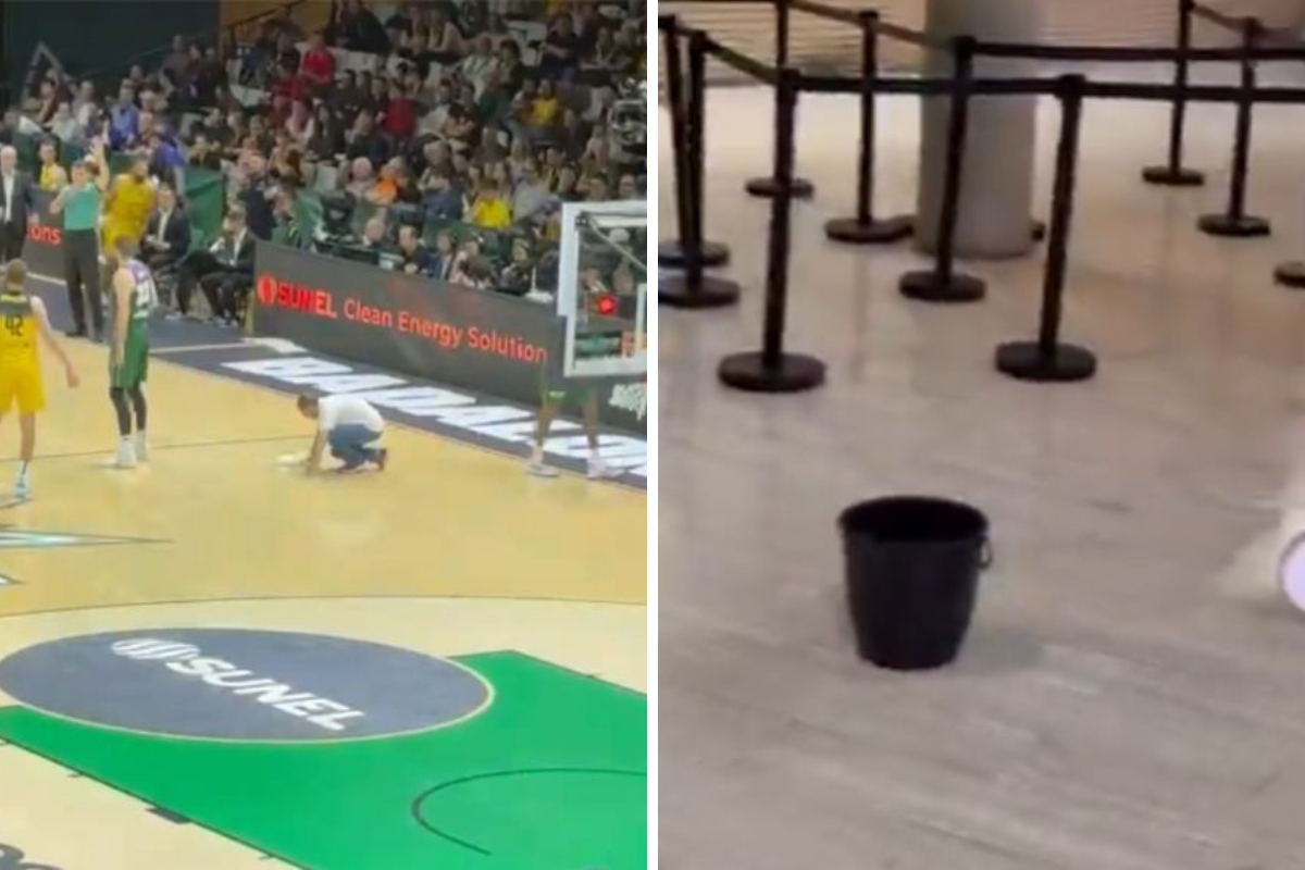 Νερά στο παρκέ πριν τον τελικό του BCL: Στάζει η οροφή στην Μπανταλόνα