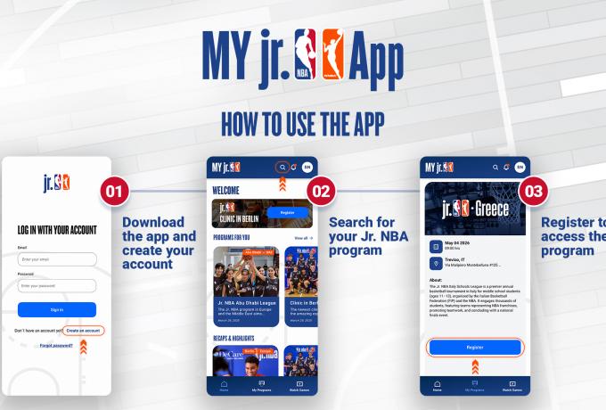 My Jr. NBA / WNBA App – Όλη η δράση του Jr. NBA Greece στο κινητό σας!