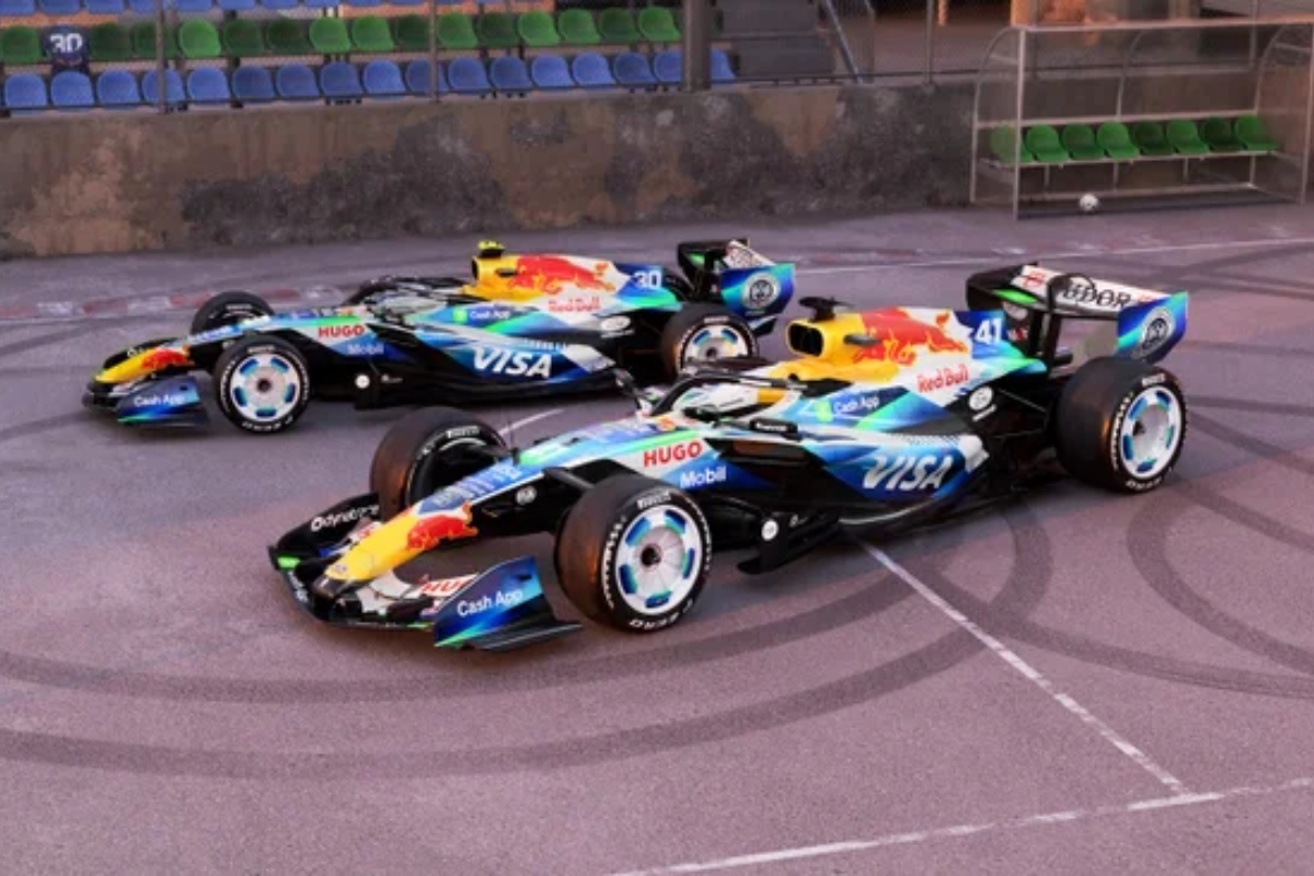 Ειδικός χρωματισμός για τη Racing Bulls στη Βαρκελώνη με… άρωμα Μουντιάλ (vid & pics)