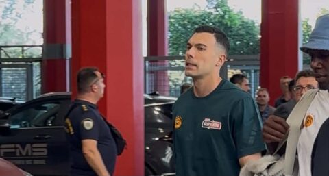 Με Σλούκα η άφιξη του Παναθηναϊκού στο ΣΕΦ για το Game 1 με τον Ολυμπιακό (vid)