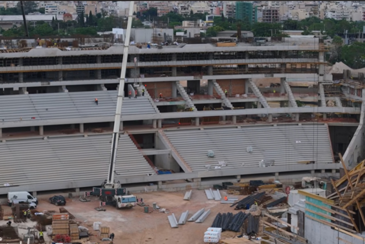 Παίρνει μορφή το νέο σπίτι του Παναθηναϊκού – Ξεκίνησε και το δεύτερο διάζωμα στον Βοτανικό (vid)